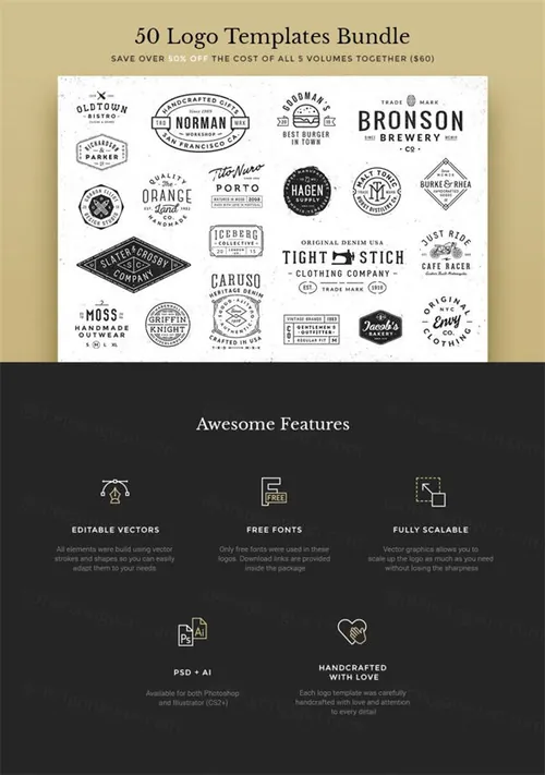 50个logo模板 50 Logo Templates Bundle