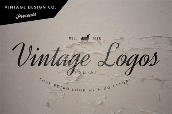 复古logo设计素材模板 Vintage Logos  Volume