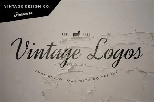 复古logo设计素材模板 Vintage Logos  Volume