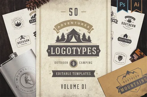 户外logo和标签设计 50 Outdoor logos and badges