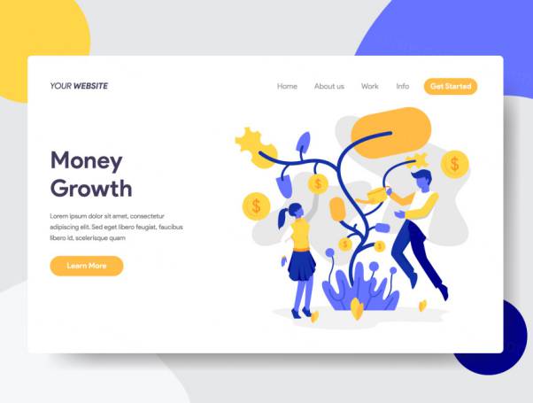 业务发展说明概念插画Business Development Illu