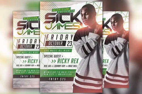 时尚城市活动传单制作模板 Urban Artist Event Flyer Template