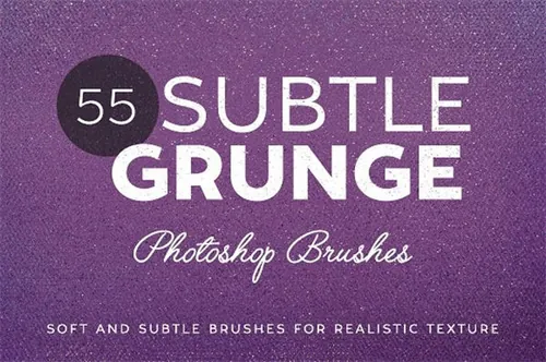 做旧微粒肌理笔刷 55 Subtle Grunge Brushes