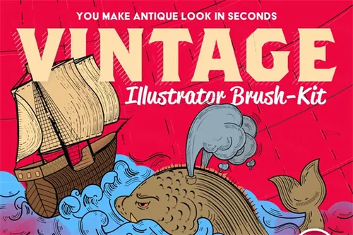 经典ai笔刷下载 Vintage Illustrator Brush-