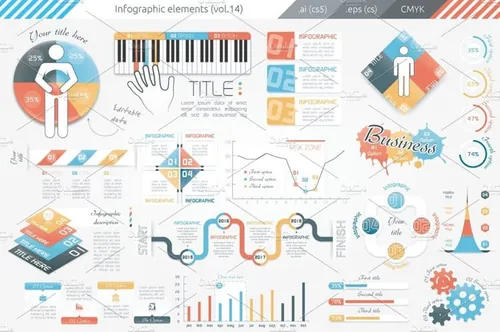 PPT里常用的图表信息元素 Infographic Elements
