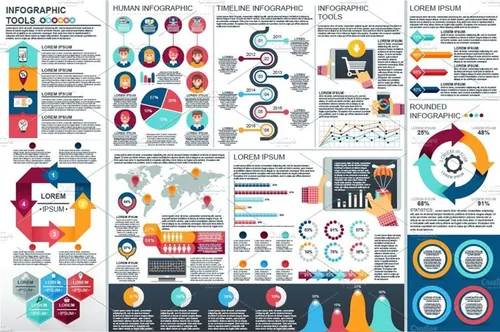 商业信息图表PPT模版 Business Infographic Elements