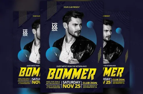 电子DJ音乐传单制作模板 Electro DJ Artist Flyer Template