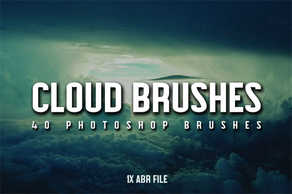 逼真的Photoshop云朵笔刷Cloud Brushes for P