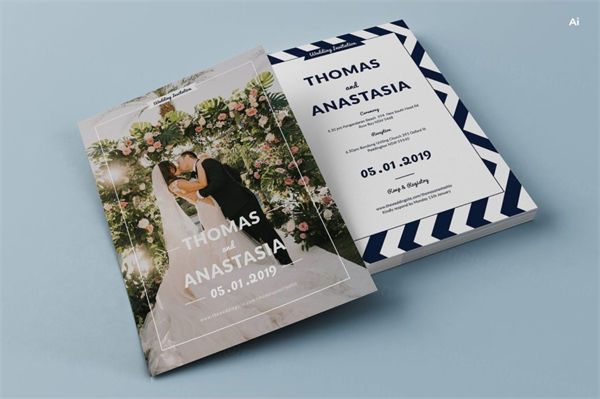 时尚高端优雅高品质多用途婚礼邀请函 save-the-date-flyer