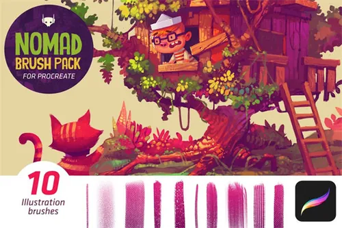 自然procreate笔刷 Nomad – Brush Pack fo