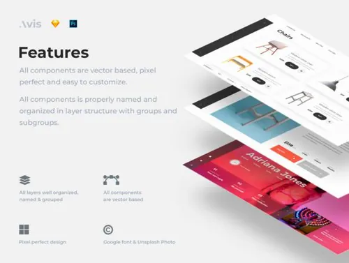 电子商务用户界面包Avis - E-Commerce UI Pack