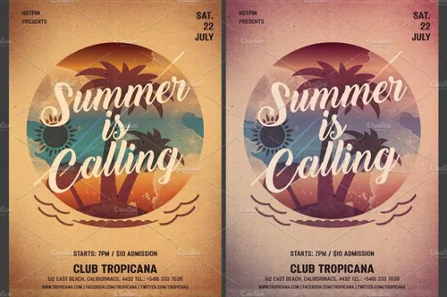 夏日派对宣传单模板 Summer Party Flyer Template