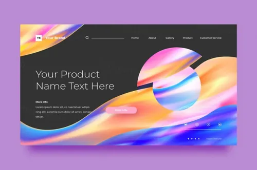 绚丽抽象渐变色彩搭配SRTP Banner着陆页海报srtp-banner