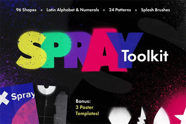 设计笔刷 Spray Art Painter’s Toolkit