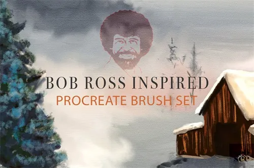 笔刷下载 Bob Ross Inspired Procreate Br