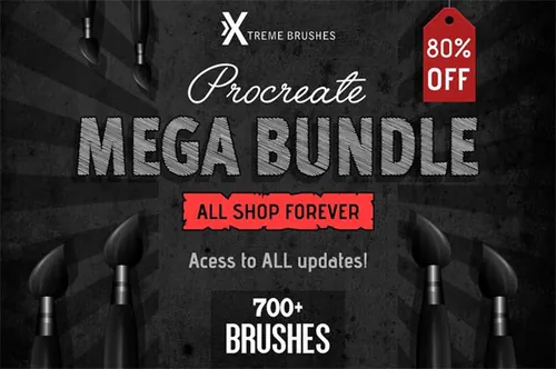 超级大包的iPad Pro Procreate专用笔刷套装Procre