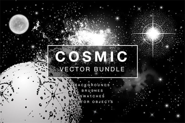 特效漫画笔刷笔刷下载 Cosmic Vector Bundle