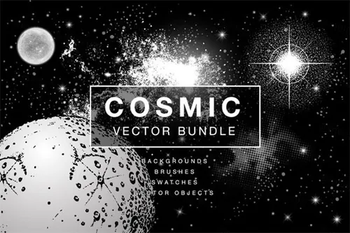 特效漫画笔刷笔刷下载 Cosmic Vector Bundle