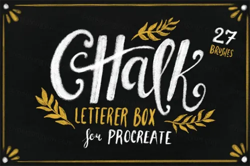 粉笔笔刷素材纹理 Chalk Letterer Box for Pro