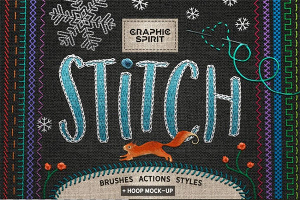 针织缝线效果的PS图层样式 Photoshop Tooklit