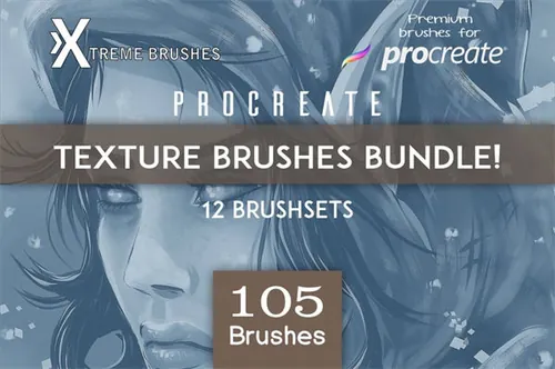 笔刷下载墨迹笔刷Procreate Texture Brushes B