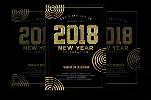 新年海报模板 New Year Flyer