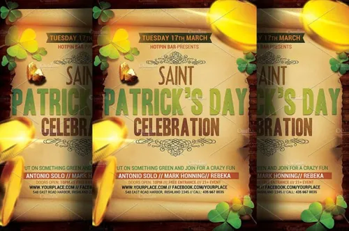 圣帕特里克派对海报制作模板 Saint Patrick’s Party Flyer