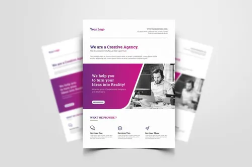 极简创意商业传单amp;amp;公司传单设计模板 Business Flyer