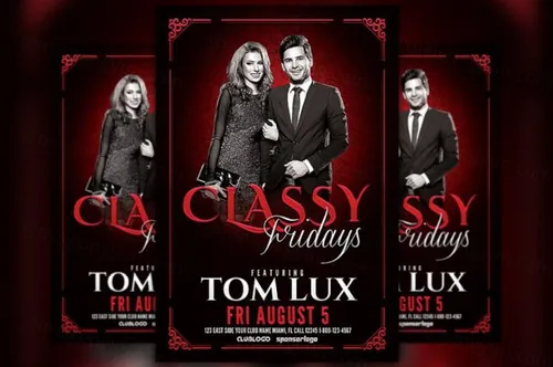 经典的星期五传单模板 Classy Fridays Flyer Template
