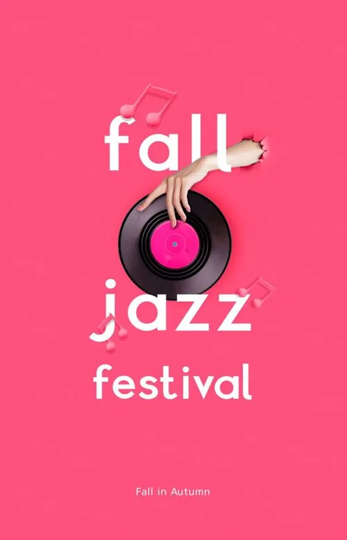 秋季爵士音乐节活动宣传海报设计模板