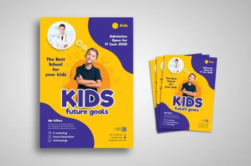 儿童教育培训机构宣传海报设计模板 Kids Flyer