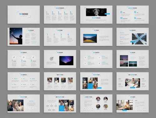 创意时尚服饰电商网站UI设计 Light Powerpoint Tem