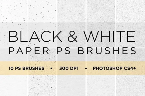 黑白纸张纹理 10 Black  White Paper P