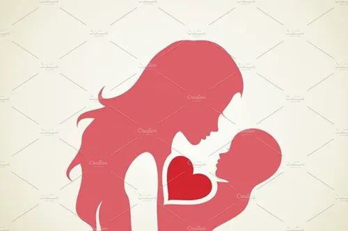 伟大的母爱矢量插图Mum and baby