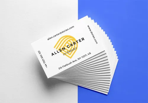 名片堆叠模型PSD贴图模板Realistic Business Cards MockUp