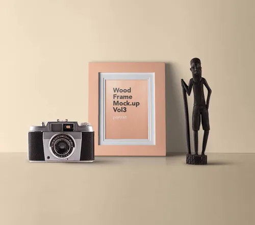 木质框架模型PSD贴图模板Psd Wood Frame Mockup