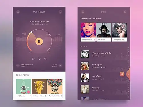 Music Player UI Concept Daily UI #069 每日UI源文件