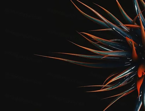 未来科幻外星人触角抽象形状插画素材 Abstract Sci