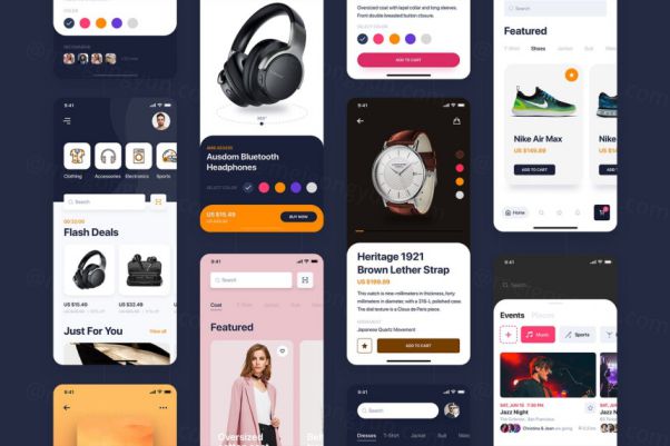 时尚高端多用途的高品质APP UI KITS（Adobe XD）