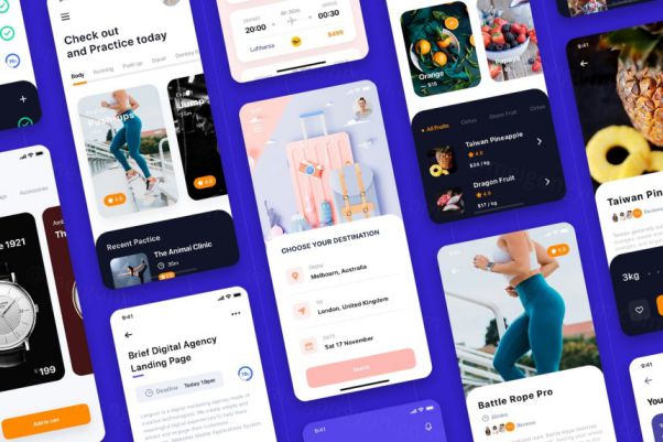 高品质的多用途简约时尚高端APP UI KITS（sketch）