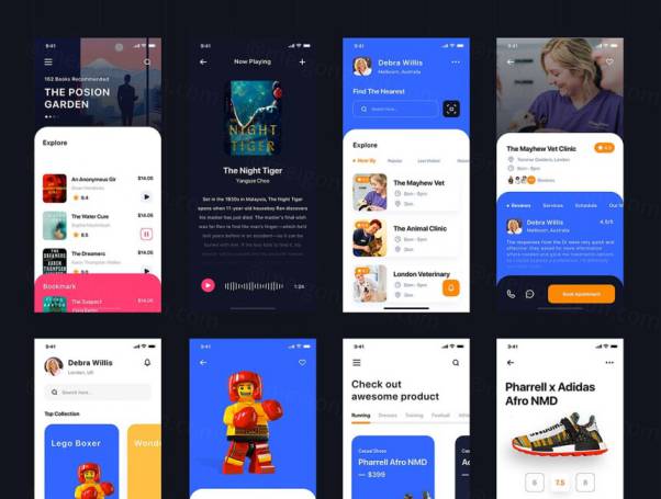 多功能的高品质精心制作的多功能APP UI KITS（figma）