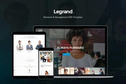 高端专业的高品质商业商务网站设计模板（psd）