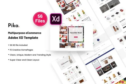 优雅时尚高端清新食品水果优质的多概念电子商务网站设计模板