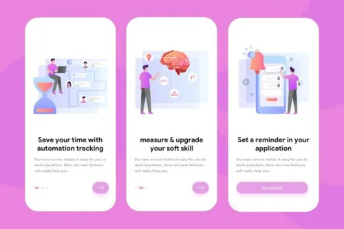 团队任务跟踪”-APP启动页插图（Sketch,Ai）