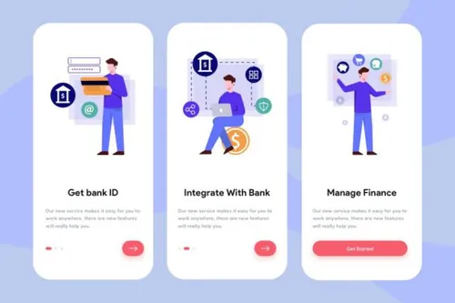 银行应用程序APP启动页插图（Sketch,Ai）