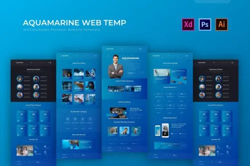 高级商业网站设计模板下载（PSD,Ai,XD）