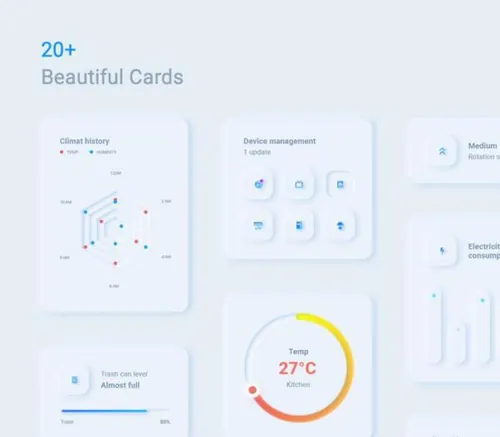 IOT智能居家智能房屋的 UI kit 套装 (Sketch,XD,F