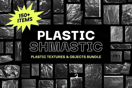高质量褶皱塑料透明胶带塑封袋薄膜纹理素材 Plastic S