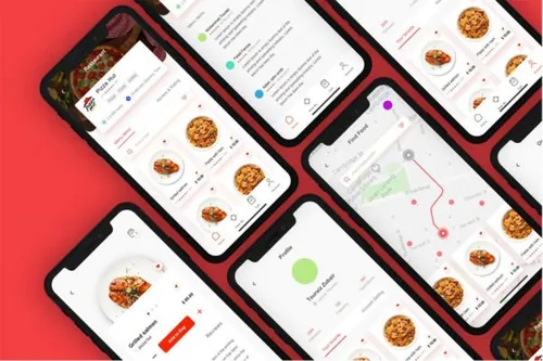 美食预订 App UI Kit (Sketch,XD)