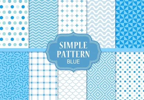 天蓝色卡通无缝拼接包装纸礼品纸背景素材